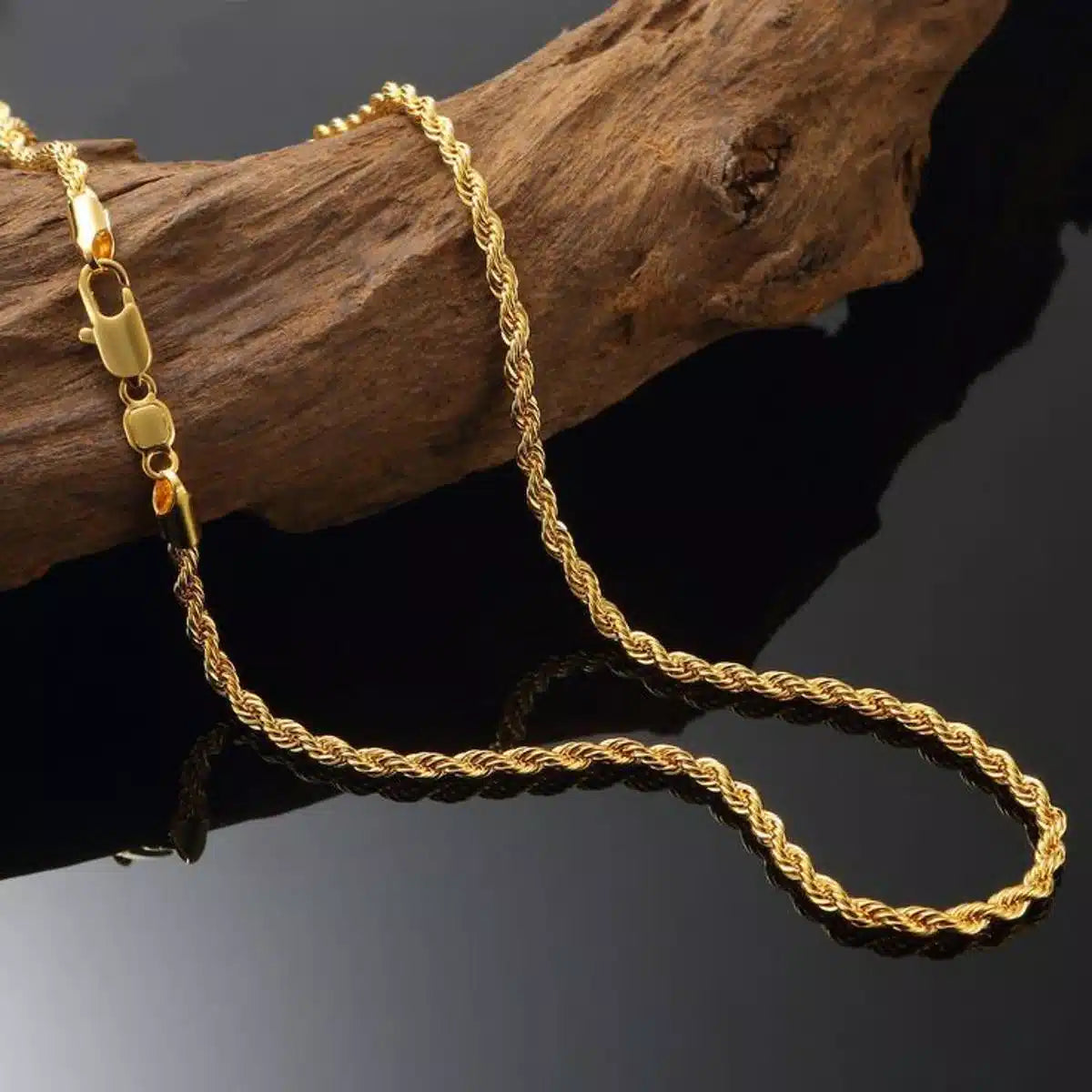 Premium Silver and Golden Rope Chain Necklace for Men & Women