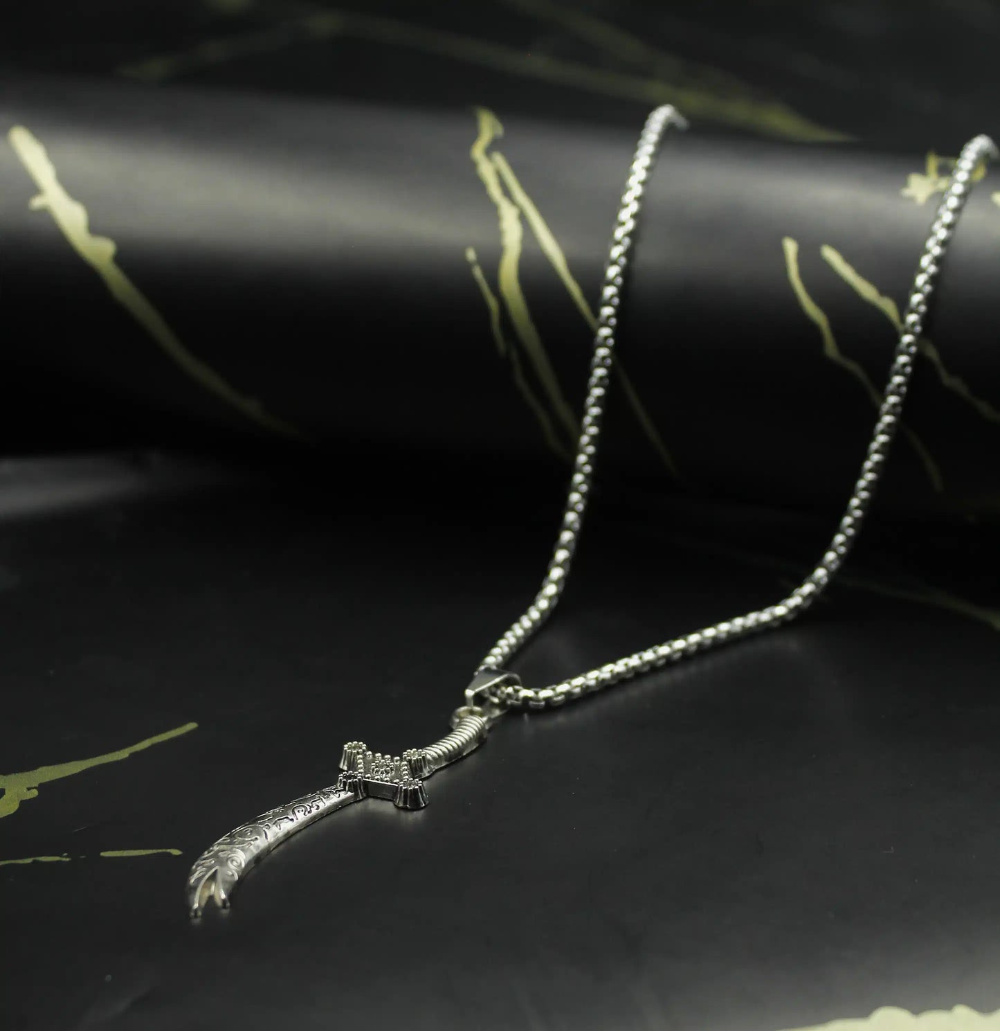 Premium Silver Tone Zulfiqar Necklace