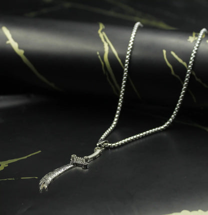 Premium Silver Tone Zulfiqar Necklace
