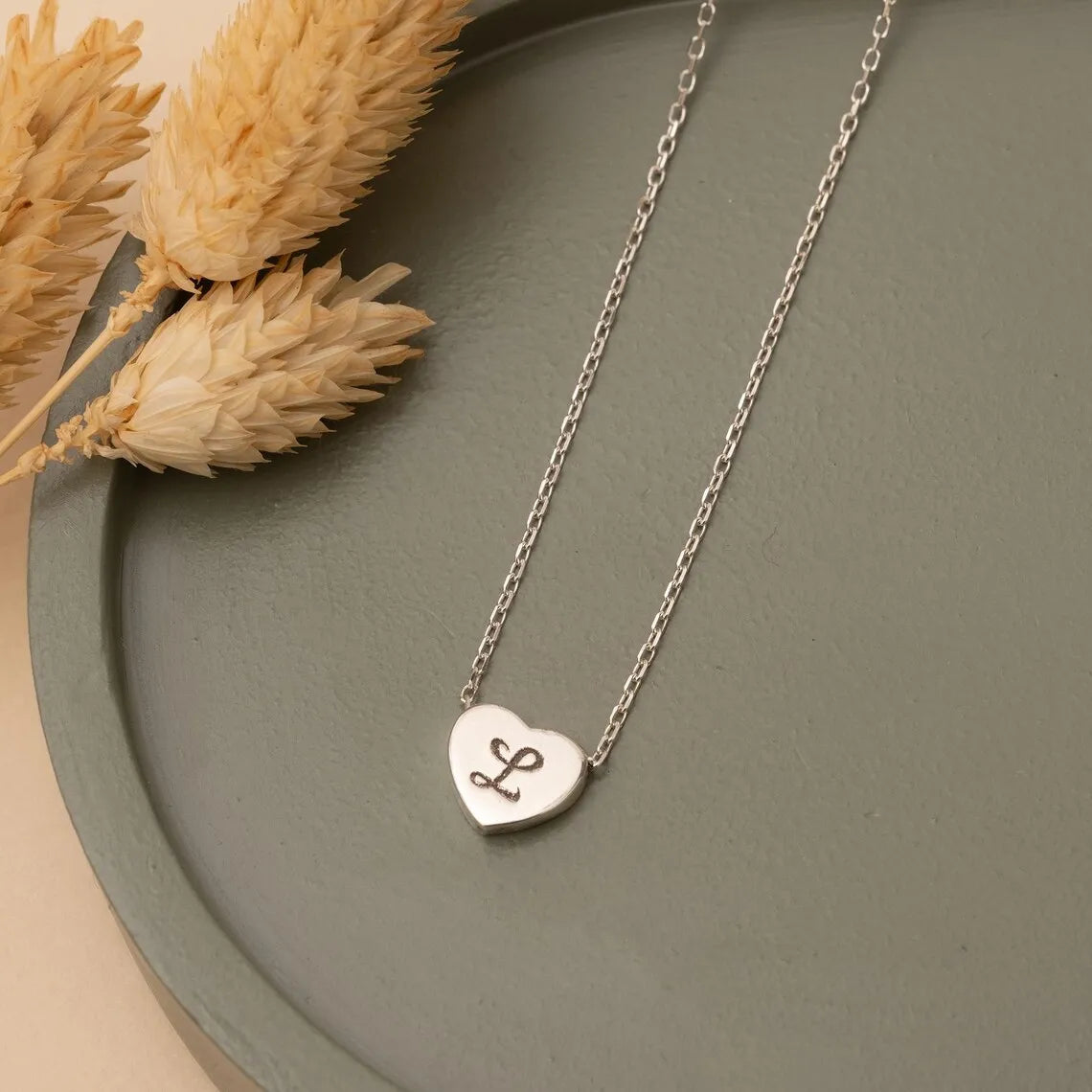 Initial Alphabet Golden Mini Heart Necklace