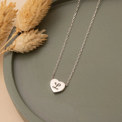 Initial Alphabet Golden Mini Heart Necklace