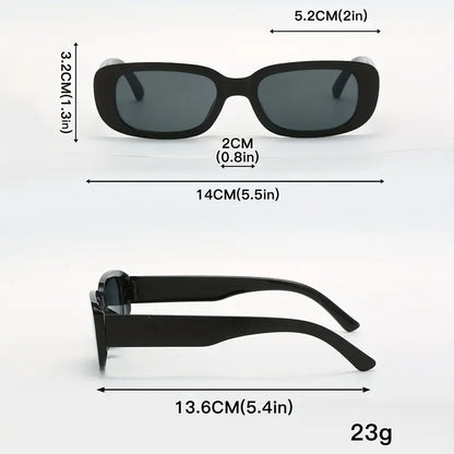 2pcs Small Square Fashion Glasses for Women Men