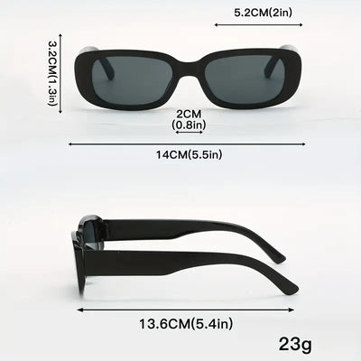 2pcs Small Square Fashion Glasses for Women Men