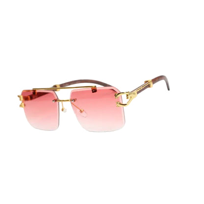 Luxury Leopard Pattern Frameless Glasses