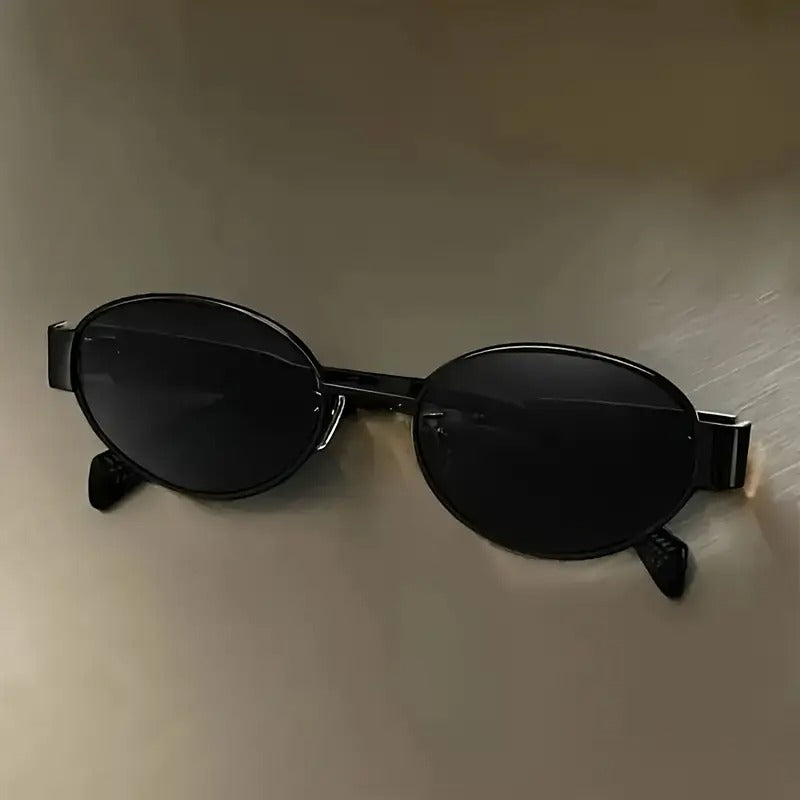 Oval Metal Frame Fashion Glasses