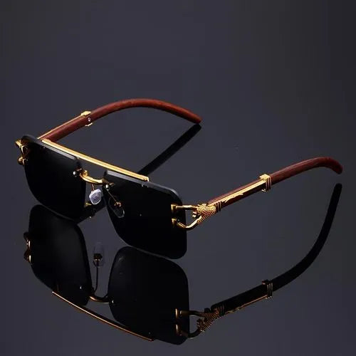 Luxury Leopard Pattern Frameless Glasses