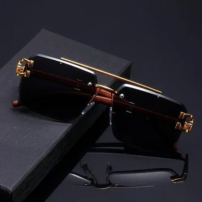 Luxury Leopard Pattern Frameless Glasses