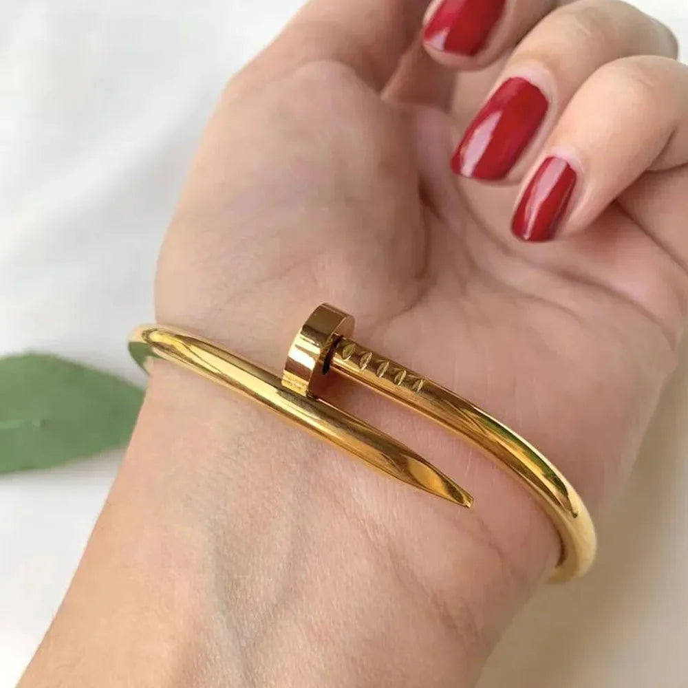 Golden Nail Bracelet