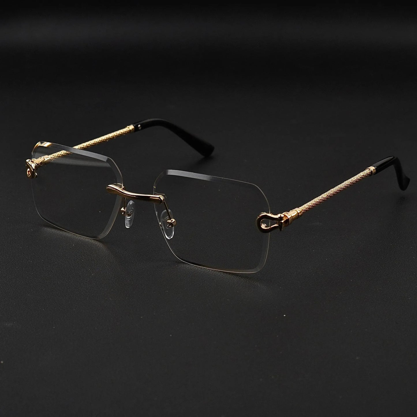 Black Transition Metal Frame Glasses