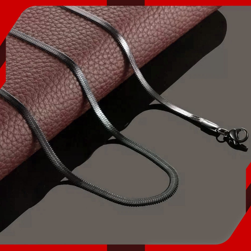Silver Thin Snack Neck Chain for Men & Boys