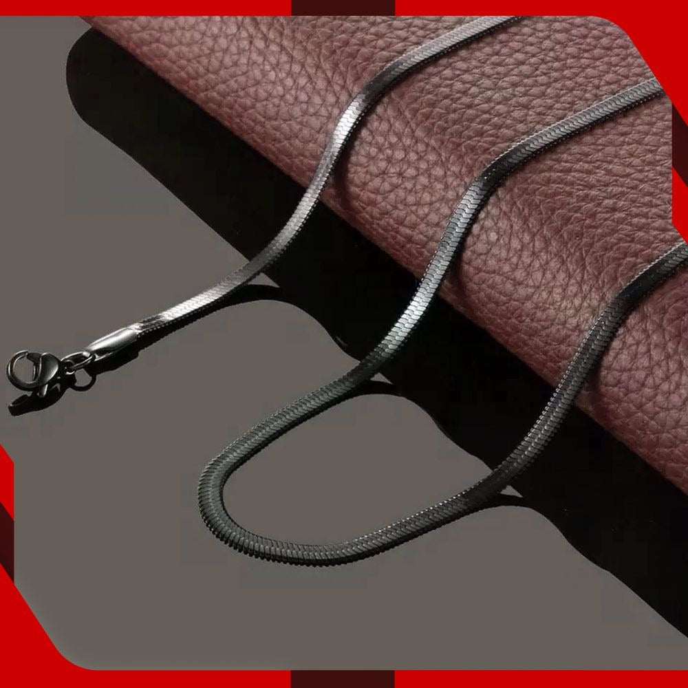 Silver Thin Snack Neck Chain for Men & Boys