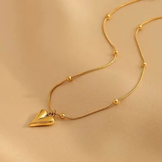 Golden Heartbeat Pendant