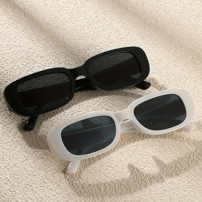 2pcs Small Square Fashion Glasses for Women Men